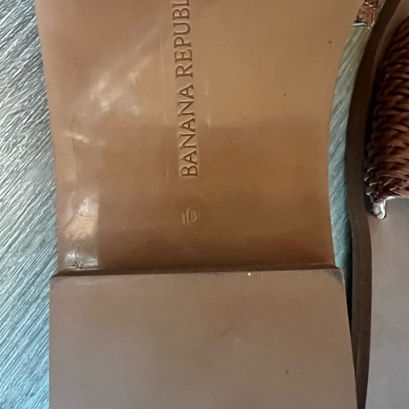 Banana Republic woven slide sandals in cognac brown sz 10 unworn - Picture 4 of 4